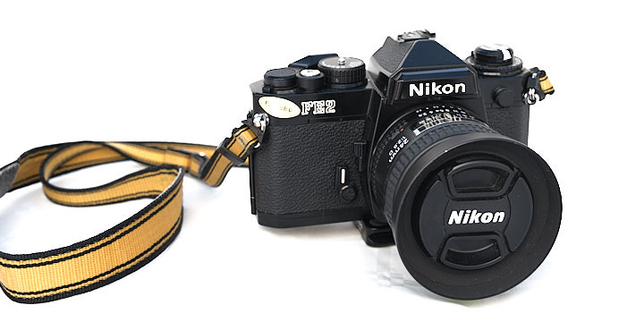 The Nikon FE2 35mm film camera