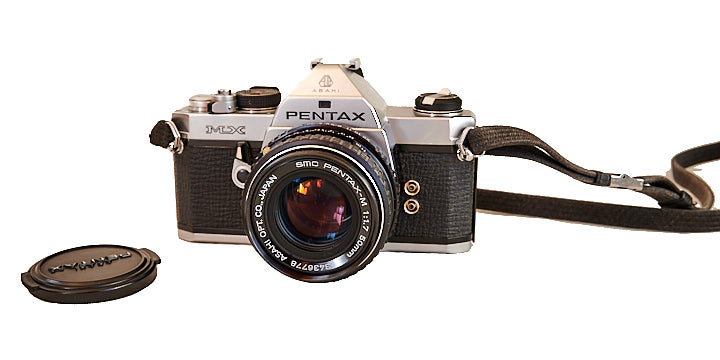 A photo of the Ashai Pentax MX film camera